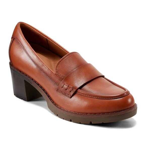 Easy Spirit Women's Charli Casual Slip-on Loafers - Medium Brown Leather - Picture 1 of 3